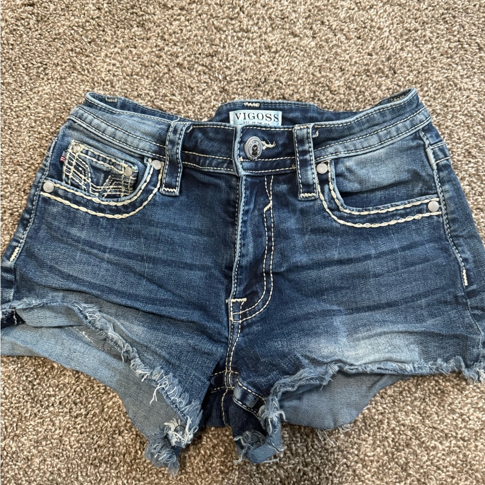 Vigoss Blue Jean Shorts High-Waisted Distressed